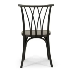 Resin Willow Stacking Chair - Black