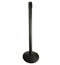 Retractable Belt Barrier Stanchions - Black