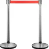 Retractable Belt Barrier Stanchions - Red