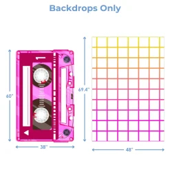 Retro Rewind Foam Core Backdrop Kit by PopScene™