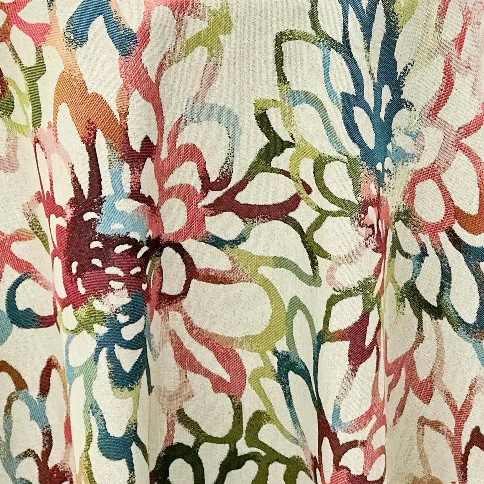 Reversible Perennial Curtain Panel w/ 4" Rod Pocket - 120" Wide - Many Size Options