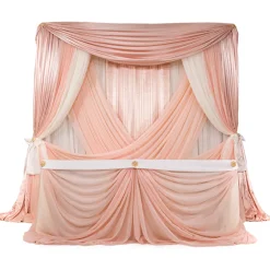 Romantic Theme Pro-Designed Backdrop or 4 Post Canopy Kit - 6-10ft Tall