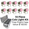 Room LED Lighting Kit - Cob Light - 10 Lights W/ Free Flight Case!