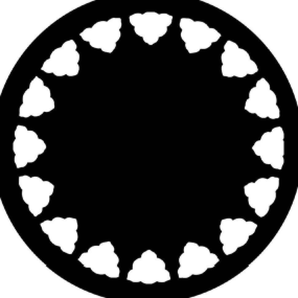 Rose (c) - Stock Gobo for Gobo Light Projectors - Choose your size!