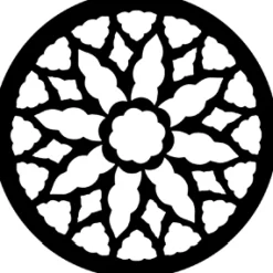 Rose Window 2 - Stock Gobo for Gobo Light Projectors - Choose your size!