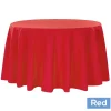 120" Round 200 GSM Polyester Tablecloth - Red