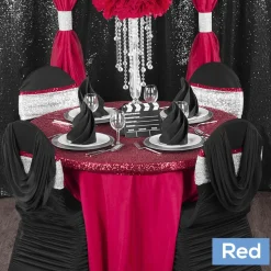 120" Round 200 GSM Polyester Tablecloth - Red