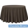 132" Round 200 GSM Polyester Tablecloth - Chocolate Brown