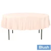90" Round 200 GSM Polyester Tablecloth - Blush