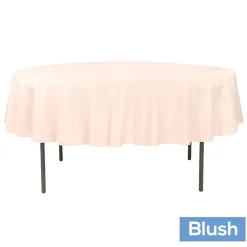 90" Round 200 GSM Polyester Tablecloth - Blush