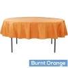 90" Round 200 GSM Polyester Tablecloth - Burnt Orange