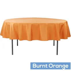 90" Round 200 GSM Polyester Tablecloth - Burnt Orange