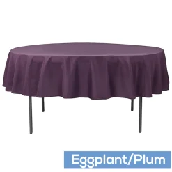 90" Round 200 GSM Polyester Tablecloth - Eggplant/Plum