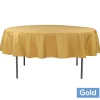 90" Round 200 GSM Polyester Tablecloth - Gold