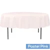 90" Round 200 GSM Polyester Tablecloth - Pastel Pink