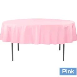 90" Round 200 GSM Polyester Tablecloth - Pink