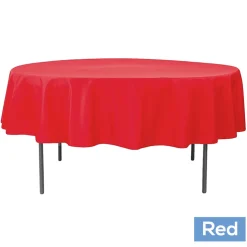 90" Round 200 GSM Polyester Tablecloth - Red