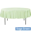 90" Round 200 GSM Polyester Tablecloth - Sage Green