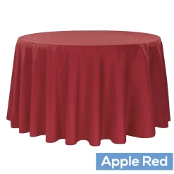 108" Round 200 GSM Polyester Tablecloth - Apple Red