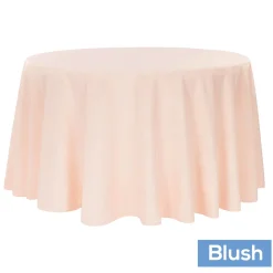 108" Round 200 GSM Polyester Tablecloth - Blush