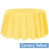 108" Round 200 GSM Polyester Tablecloth - Canary Yellow