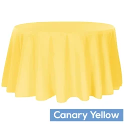 108" Round 200 GSM Polyester Tablecloth - Canary Yellow