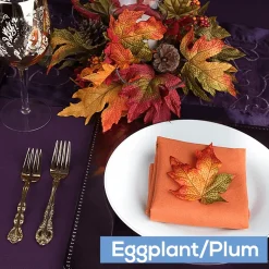 108" Round 200 GSM Polyester Tablecloth - Eggplant/Plum