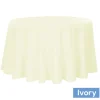 108" Round 200 GSM Polyester Tablecloth - Ivory