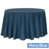 108" Round 200 GSM Polyester Tablecloth - Navy Blue