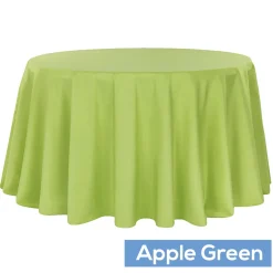 120" Round 200 GSM Polyester Tablecloth - Apple Green