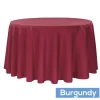 120" Round 200 GSM Polyester Tablecloth - Burgundy