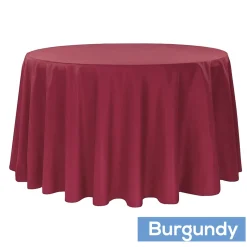 120" Round 200 GSM Polyester Tablecloth - Burgundy