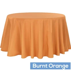 120" Round 200 GSM Polyester Tablecloth - Burnt Orange