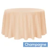 120" Round 200 GSM Polyester Tablecloth - Champagne