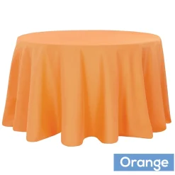 120" Round 200 GSM Polyester Tablecloth - Orange
