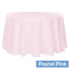 120" Round 200 GSM Polyester Tablecloth - Pastel Pink