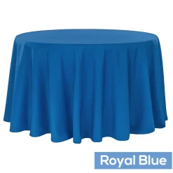120" Round 200 GSM Polyester Tablecloth - Royal Blue