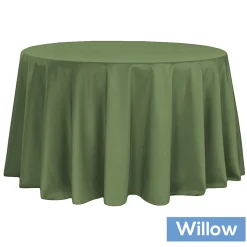 120" Round 200 GSM Polyester Tablecloth - Willow Green