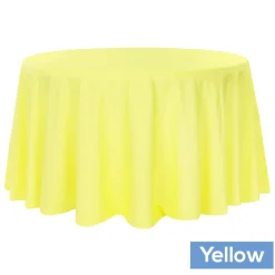 120" Round 200 GSM Polyester Tablecloth - Yellow