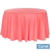 108" Round 200 GSM Polyester Tablecloth - Coral