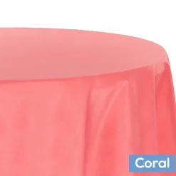 108" Round 200 GSM Polyester Tablecloth - Coral