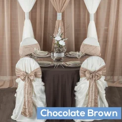 108" Round 200 GSM Polyester Tablecloth - Chocolate Brown