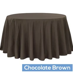 108" Round 200 GSM Polyester Tablecloth - Chocolate Brown