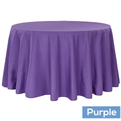 108" Round 200 GSM Polyester Tablecloth - Purple