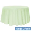 108" Round 200 GSM Polyester Tablecloth - Sage Green