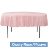 90" Round 200 GSM Polyester Tablecloth - Dusty Rose/Mauve