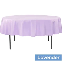 90" Round 200 GSM Polyester Tablecloth - Lavender