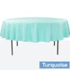 90" Round 200 GSM Polyester Tablecloth - Turquoise