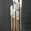 Round Metal Cluster Candle Holder, Twelve Arm 54"- Gold