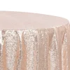 120" Round Sequin Tablecloth - Blush/Rose Gold
